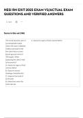 HESI RN EXIT 2025 EXAM V2&sol;ACTUAL EXAM QUESTIONS AND VERIFIED ANSWERS