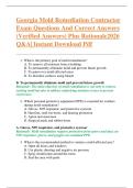 Georgia Mold Remediation Contractor  Exam Questions And Correct Answers  &lpar;Verified Answers&rpar; Plus Rationale2026  Q&A&vert; Instant Download Pdf 
