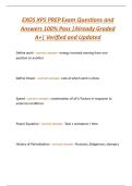 EXOS XPS PREP Exam Questions and  Answers 100&percnt; Pass &vert;Already Graded  A&plus;&vert; Verified and Updated 