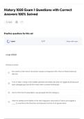 History 1020 Exam 1 Questions with Correct Answers 100&percnt; Solved