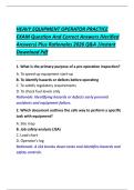 HEAVY EQUIPMENT OPERATOR PRACTICE  EXAM Question And Correct Answers &lpar;Verified  Answers&rpar; Plus Rationales 2026 Q&A &vert;Instant  Download Pdf 