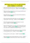 AWS final exam questions ACTUAL  QUESTIONS AND CORRECT ANSWERS 