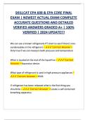 SKILLCAT EPA 608 & EPA CORE FINAL  EXAM &vert; NEWEST ACTUAL EXAM COMPLETE  ACCURATE QUESTIONS AND DETAILED  VERIFIED ANSWERS GRADED A&plus; &vert; 100&percnt; 