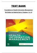Test Bank &ndash; Foundations of Health Information Management &lpar;5th Edition&comma; Nadinia Davis&rpar; &ndash; Chapters 1&ndash;10 Complete Assessment Material