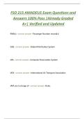 FSO 215 AMADEUS Exam Questions and  Answers 100&percnt; Pass &vert;Already Graded  A&plus;&vert; Verified and Updated