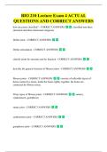 BIO 210 Lecture Exam 4 ACTUAL  QUESTIONS AND CORRECT ANSWERS 