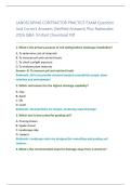 LANDSCAPING CONTRACTOR PRACTICE EXAM Question  And Correct Answers &lpar;Verified Answers&rpar; Plus Rationales  2026 Q&A &vert;Instant Download Pdf 
