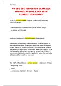 VA DEQ ESC INSPECTOR EXAM 2025  UPDATED ACTUAL EXAM WITH  CORRECT SOLUTIONS