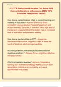 FL FTCE Professional Education Test Actual 2026  Exam with Questions and Answers &lpar;2026&rpar; 100&percnt;  Guarantee Pass&vert;&vert;Newest Exam&excl;&excl;&excl; 