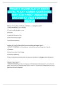 PRIVATE INVESTIGATOR ENTRY LEVEL FLASH CARDS QUESTIONS WITH COTRRECT ANSWERS