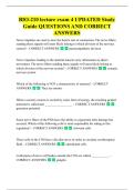 BIO-210 lecture exam 4 UPDATED Study  Guide QUESTIONS AND CORRECT  ANSWERS 