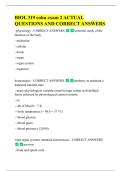 BIOL 319 cohn exam 2 ACTUAL  QUESTIONS AND CORRECT ANSWERS