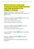 BIO 252 AP2 Exam 1 Study Guide  Chamberlain University-Online UPDATED  Study Guide QUESTIONS AND  CORRECT ANSWERS 