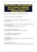 NEW YORK P&period;I&period; EXAM QUESTIONS WITH CORRECT ANSWERS GRADED A&plus; FOR 2025-2026 ASSURED
