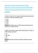 MASTER ELECTRICIAN PRACTICE EXAM   Question Answers&rpar; Plus Rationales 2026 Q&A  &vert;Instant Download Pdf And Correct Answers  &lpar;Verified 