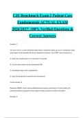 CJE Benchmark Exam 2 Patient Care Fundamentals ACTUAL EXAM 2026&sol;2027&colon; 100&percnt; Verified Questions & Correct Answers