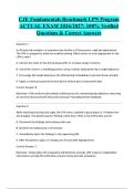 CJE Fundamentals Benchmark LPN Program ACTUAL EXAM 2026&sol;2027&colon; 100&percnt; Verified Questions & Correct Answers