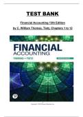 Test Bank &ndash; Financial Accounting &lpar;13th Edition&comma; C&period; William Thomas & Tietz&rpar; &ndash; Chapters 1&ndash;12 Complete Assessment Material