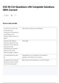 ICD-10-CM Questions with Complete Solutions 100&percnt; Correct