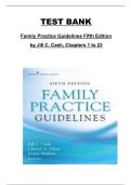 Family Practice Guidelines &lpar;Fifth Edition&comma; Jill C&period; Cash&rpar; Test Bank &ndash; Complete Exam Questions and Answers for Chapters 1&ndash;23
