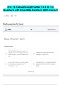 ICD-10-CM Midterm &lpar;Chapter 1-5 & 14-15&rpar;  Questions with Complete Solutions 100&percnt; Correct 