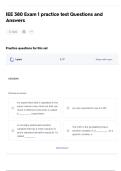 IEE 380 Exam 1 practice test Questions and Answers