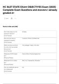 NC BLET STATE EXAM OBJECTIVES Exam &lpar;2025&rpar; Complete Exam Questions and Answers &vert; already graded A&plus;