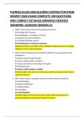 FLORIDA GLASS AND GLAZING CONTRACTOR EXAM NEWEST 2026 EXAM COMPLETE 100 QUESTIONS AND CORRECT DETAILED ANSWERS &lpar;VERIFIED ANSWERS&rpar; &vert;ALREADY GRADED A&plus;