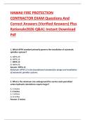 HAWAII FIRE PROTECTION  CONTRACTOR EXAM Questions And  Correct Answers &lpar;Verified Answers&rpar; Plus  Rationale2026 Q&A&vert; Instant Download  Pdf 