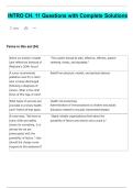 INTRO CH&period; 11 Questions with Complete Solutions