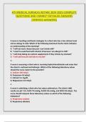 ATI MEDICAL SURGICAL PROCTORED RETAKE EXAM 2023 WITH NGN QUESTIONS AND CORRECT ANSWERS