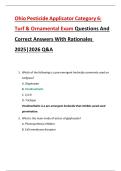 Ohio Pesticide Applicator Category 6&colon; Turf & Ornamental Exam Questions And Correct Answers With Rationales 2026 Q&A