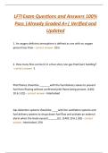 LFTI Exam Questions and Answers 100&percnt;  Pass &vert;Already Graded A&plus;&vert; Verified and  Updated 