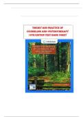 Test Bank for Theory and Practice of Counseling and Psychotherapy&comma; 10th Edition by Gerald Corey &vert; 2025&sol;2026 Updated Exam Q&A PDF