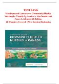 Test Bank for Stanhope and Lancasters Community Health Nursing in Canada&comma; 4th Edition by MacDonald All Chapters Complete Guide