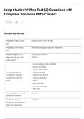 Jump Master Written Test &lpar;2&rpar; Questions with Complete Solutions 100&percnt; Correct