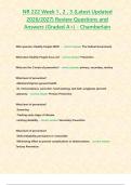 NR 222 Week 1 &comma; 2 &comma; 3 &lbrace;Latest Updated 2026&sol;2027&rcub; Review Questions and Answers &lpar;Graded A&plus;&rpar; - Chamberlain