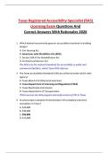 Texas Registered Accessibility Specialist &lpar;RAS&rpar; Licensing Exam Questions And Correct Answers With Rationales 2026