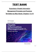 Test Bank &ndash; Essentials of Health Information Management&colon; Principles and Practices &lpar;5th Edition&comma; Mary Bowie&rpar; &vert; Complete Chapters 1&ndash;10