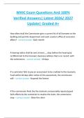 MHIC Exam Questions And 100&percnt;  Verified Answers&vert; Latest 2026&sol; 2027  Update&vert; Graded A&plus; 