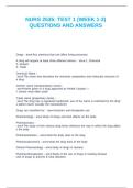 NURS 2535&colon; TEST 1 &lpar;WEEK 1-3&rpar; QUESTIONS AND ANSWERS