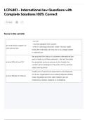 LCP4801 - International law Questions with Complete Solutions 100&percnt; Correct
