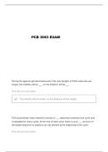 PCB 3063 LAB FINAL REVIEW QUESTIONS AND VERIFIED ANSWERS