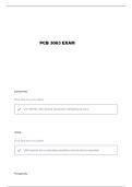 PCB 3063 UF EXAM 2 QUESTIONS AND VERIFIED ANSWERS