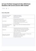 6&period;0 Lean Portfolio Management &lpar;Dec 2023&rpar; Exam Questions with Correct Answers 100&percnt; Verified