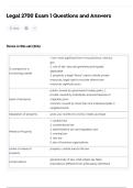 Legal 2700 Exam 1 Questions and Answers