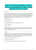 Regis NU 650 Advanced Health Assessment ACTUAL EXAM 2026&sol;2027&colon; 100&percnt; Verified Questions & Correct Answers