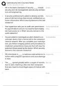 Cybersecurity Intro Coursera Notes &sol; Google & IBM Certificate Review &sol; 2025 Study Guide &sol; Score 100&percnt; &sol; Test Bank