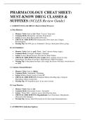 Pharmacology Cheat Sheet&colon; Common Drug Classes&comma; Suffixes & Side Effects &lpar;NCLEX Review Guide&rpar;