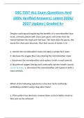 OEC TEST ALL Exam Questions And  100&percnt; Verified Answers&vert; Latest 2026&sol;  2027 Update&vert; Graded A&plus;